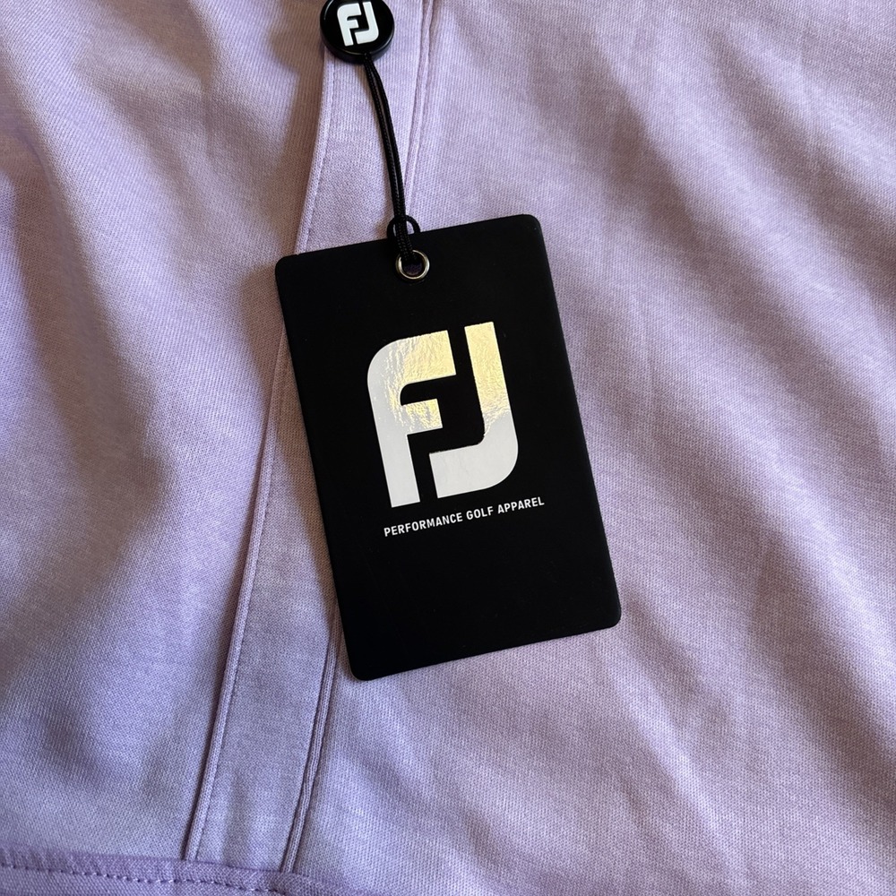 FootJoy FJ Mens Golf Vest Sz XL Lavender Heather Yoke 1/2 Zip Vest Pullover NEW - Picture 2 of 7